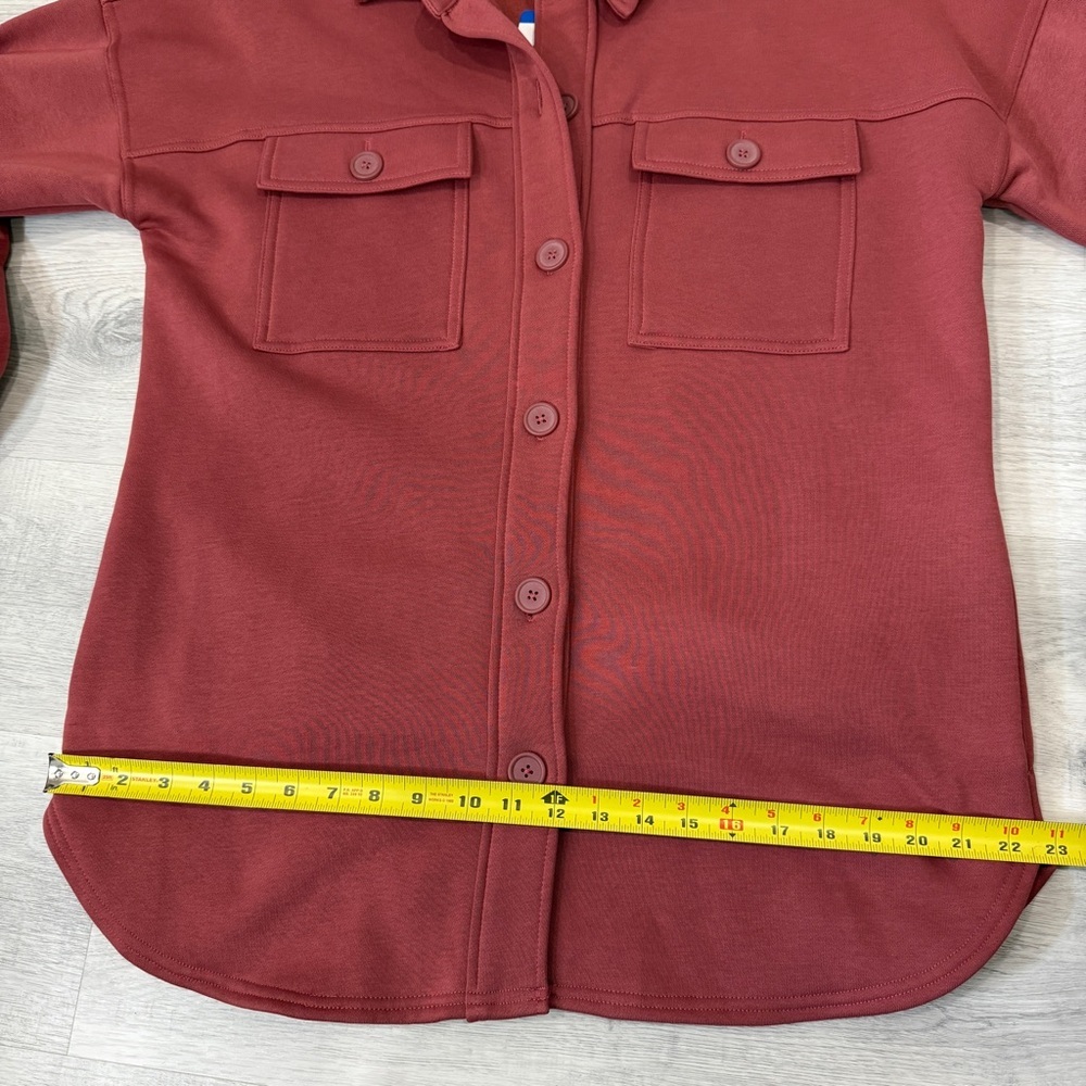 Lazypants Fleece Shacket in Dusty Rose Pink Size L Women's Utility Jacket - NWT - Picture 9 of 17